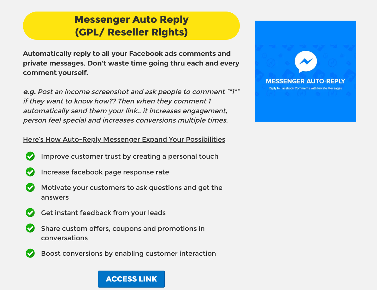 Messenger Auto Reply